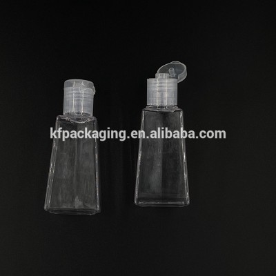 Ready to ship Plastic gel bottle 30ml Flip Top Trapezoid empty Hand sanitizer Tube in stock