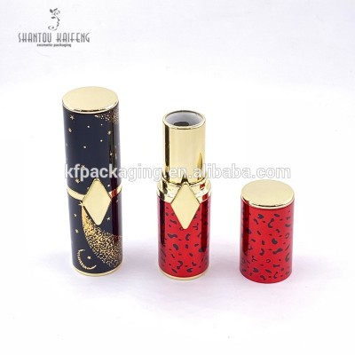 High Quality Elegant Glitter Round Empty Lipstick Tube custom