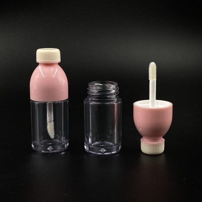 Wholesale Lovely Empty Custom pink lip gloss container Cute Drink bottle