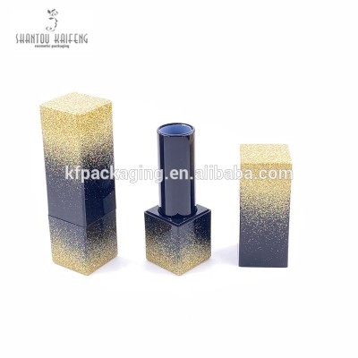 Luxury Glitter gold Square lipstick tube packaging