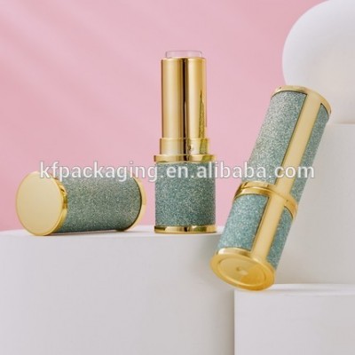 Luxury Green Round empty lipstick container Diy Cosmetic packaging in stock