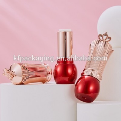 Luxury DIY gold empty lipstick tube container with crown in stock