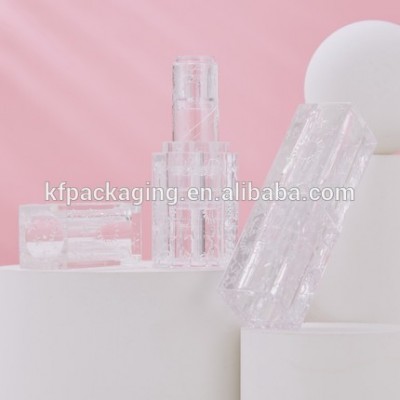 Clear square DIY transparent empty lipstick tube container in stock