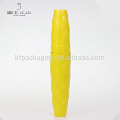 Hot Stamped Yellow Empty Cosmetics Mascara Tube Packaging